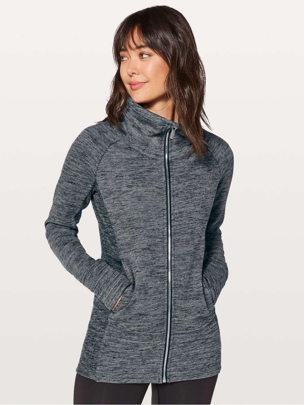 Lululemon Radiant Jacket in Heathered Charcoal Gray size 6